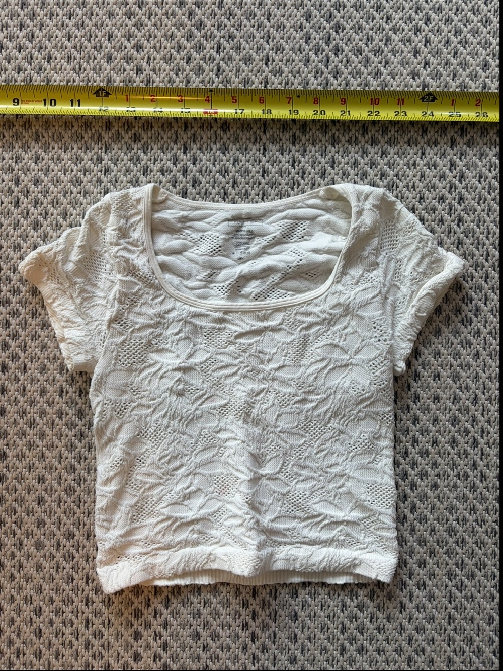 White lace seamless top